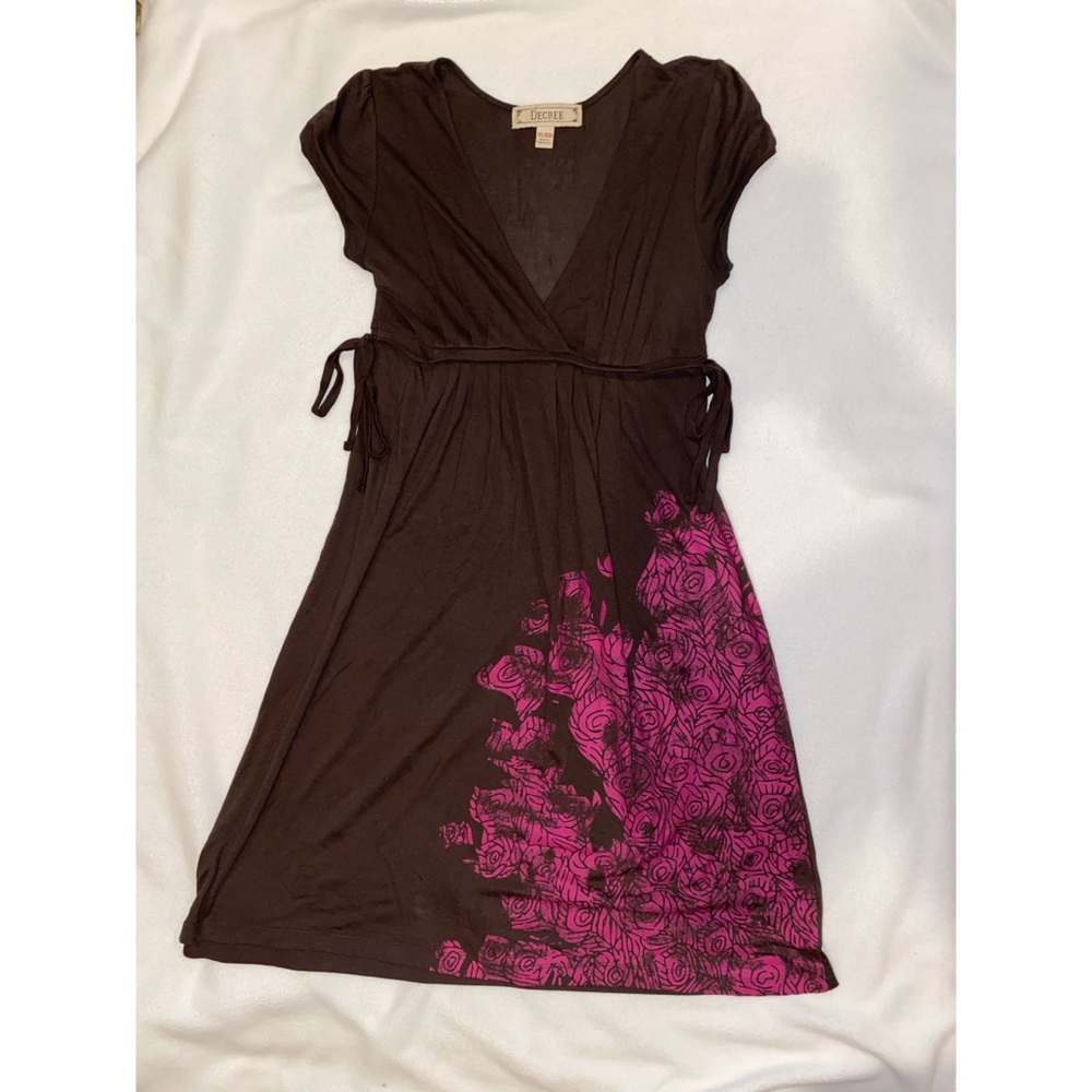 Brown Floral Dress